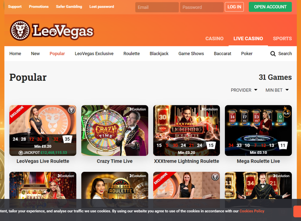 LeoVegas Casino app